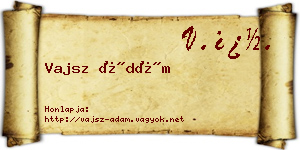 Vajsz Ádám névjegykártya