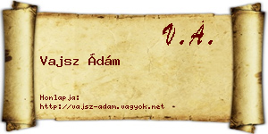 Vajsz Ádám névjegykártya