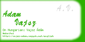 adam vajsz business card